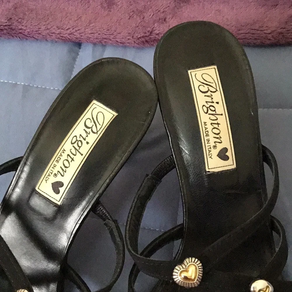 Brighton Black Women’s  Robbie Vintage Heels Sandals 9M - Picture 3 of 8
